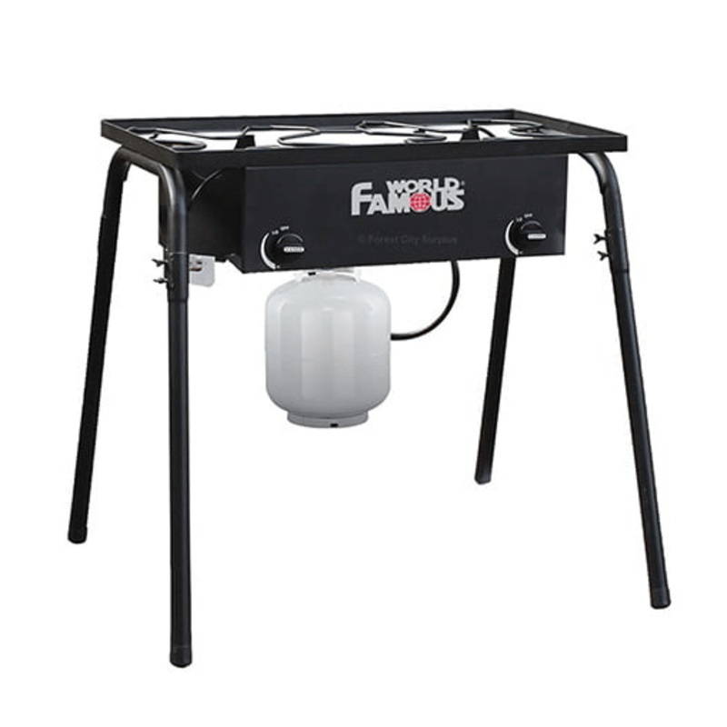 World Famous Dual Burner Outdoor Propane Stove
