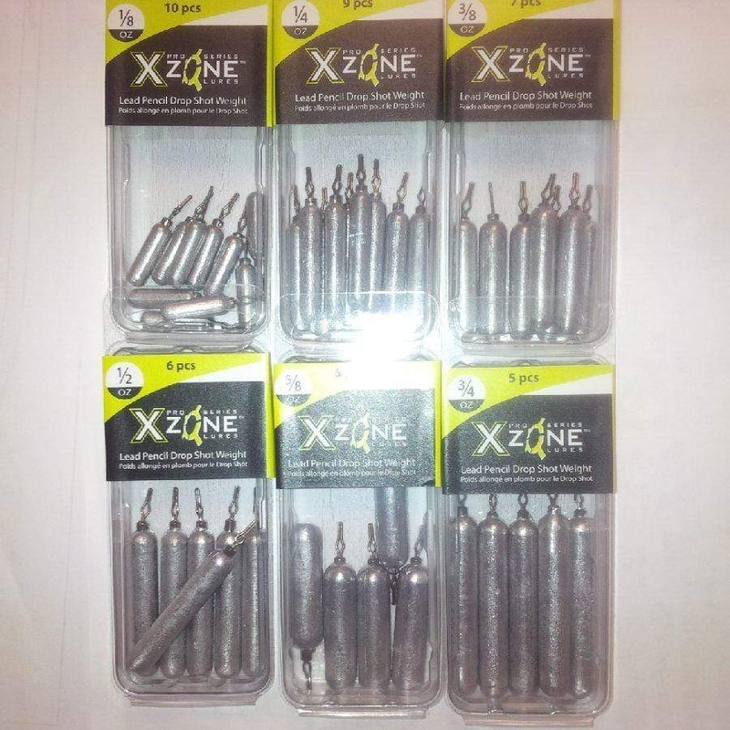 X zone Lures Drop Shot Pencil Weight 1/2