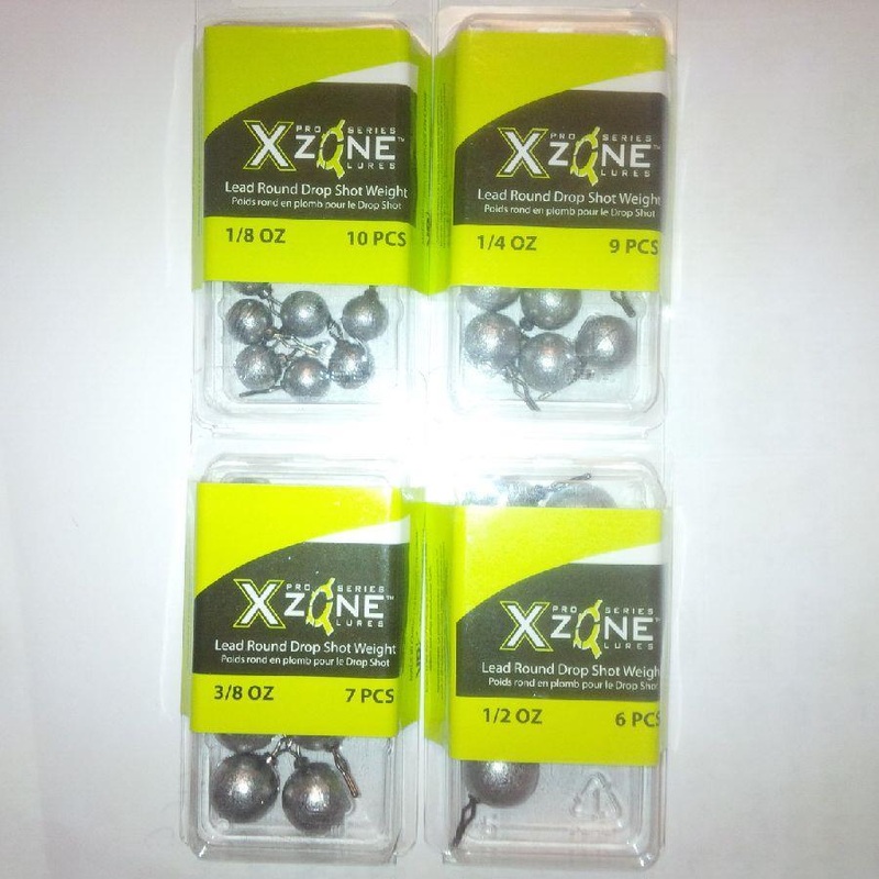 X zone Lures Drop Shot Round Weight 1/4