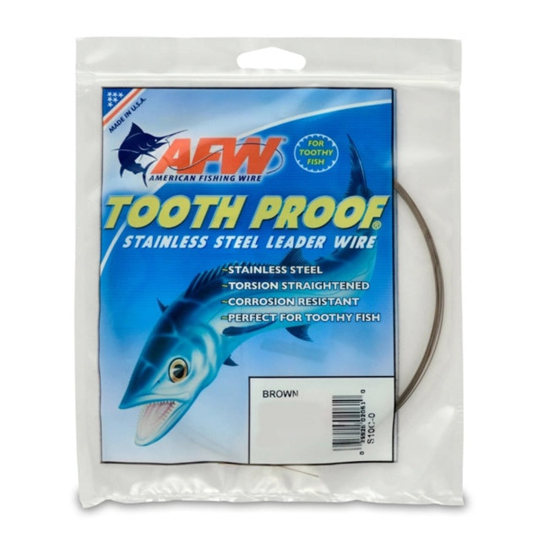 AFW Stainless Steel Tooth Proof Leader Wire 30ft