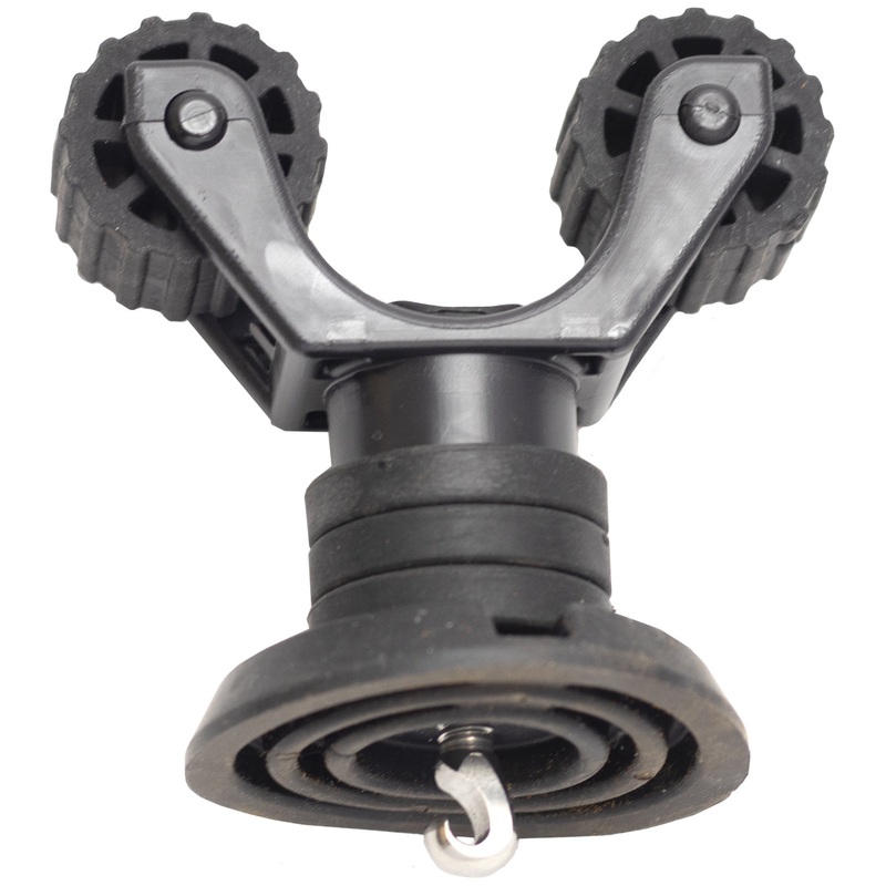 YakAttack Paddle Holder - Leash Plug Adapter Mount with Rubber Base