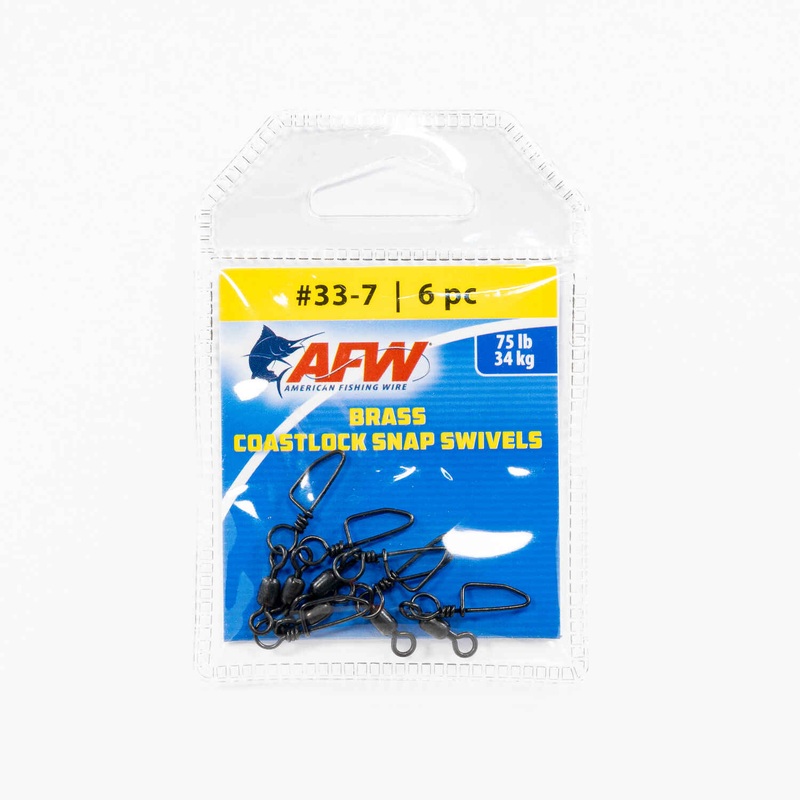 American Fishing Wire Brass Coastlock Snap Swivels