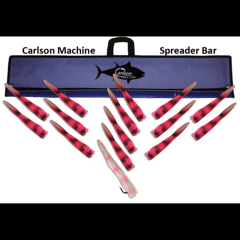 Carlson Machine Spreader Bar 36" with 14 9" Machine Lures and 12" Machine Stinger