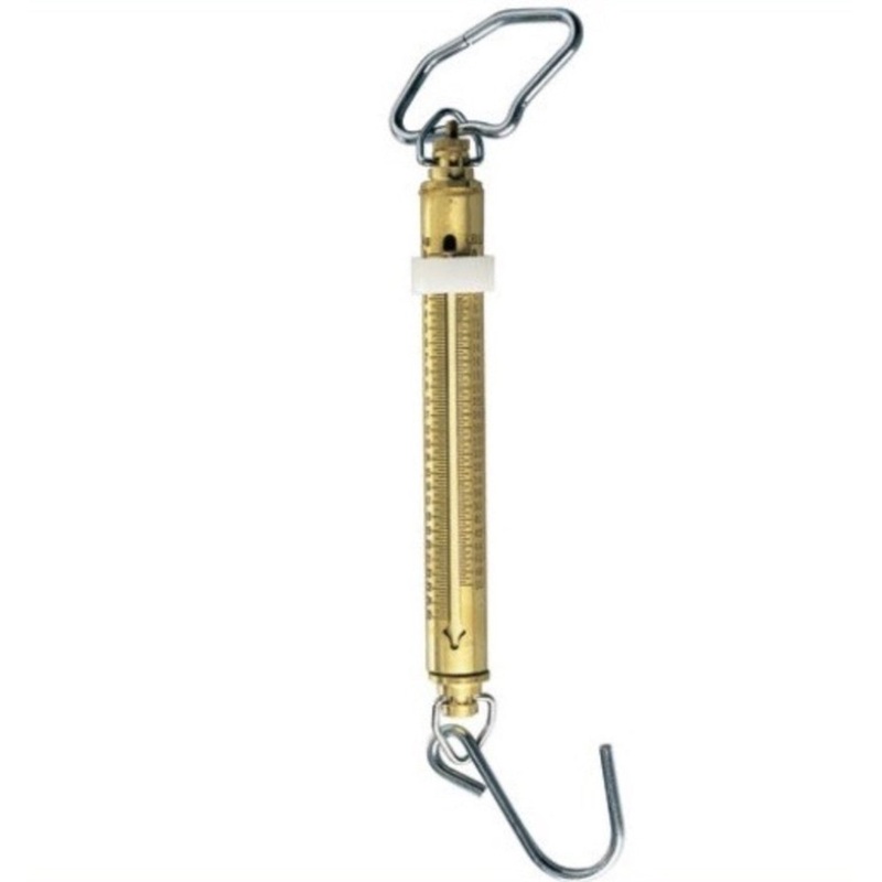 Manley 50lb Brass Fishing Scale w/ Tell-Tale Ring