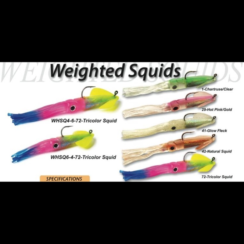 Tsunami Soft Plastic Weighted Squids