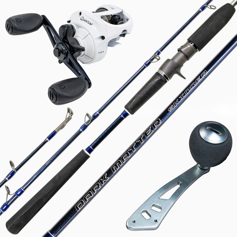 Quantum Accurist Reel + Dark Matter John Skinner Jig and Bounce Casting Rod + Power Handle Combo