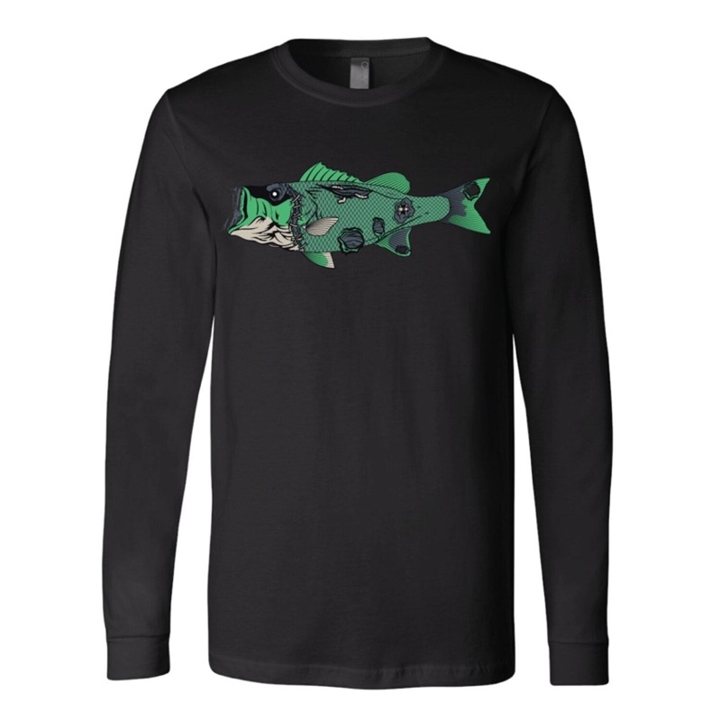 Zombie Largemouth Bass Long Sleeve T-Shirt
