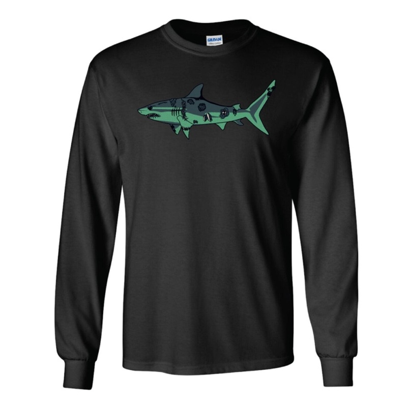Zombie Shark Long Sleeve T-Shirt