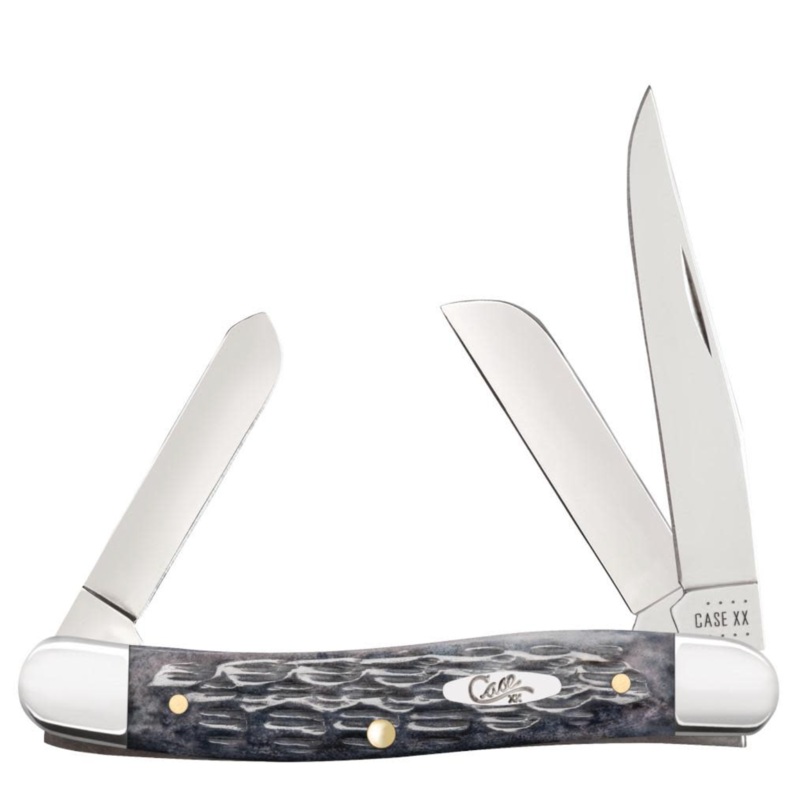 CASE STOCKMAN MEDIUM 3 BLADE 4 5/8" GRAY BONE