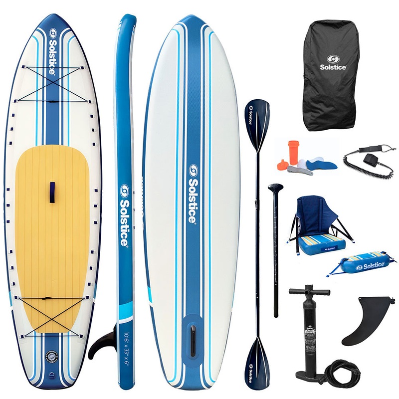 SOLSTICE RAMBLER 10'6" RAMBLER INFLATABLE STAND-UP PADDLEBOARD/KAYAK 2-IN-1 BLUE 10'6" (KIT)