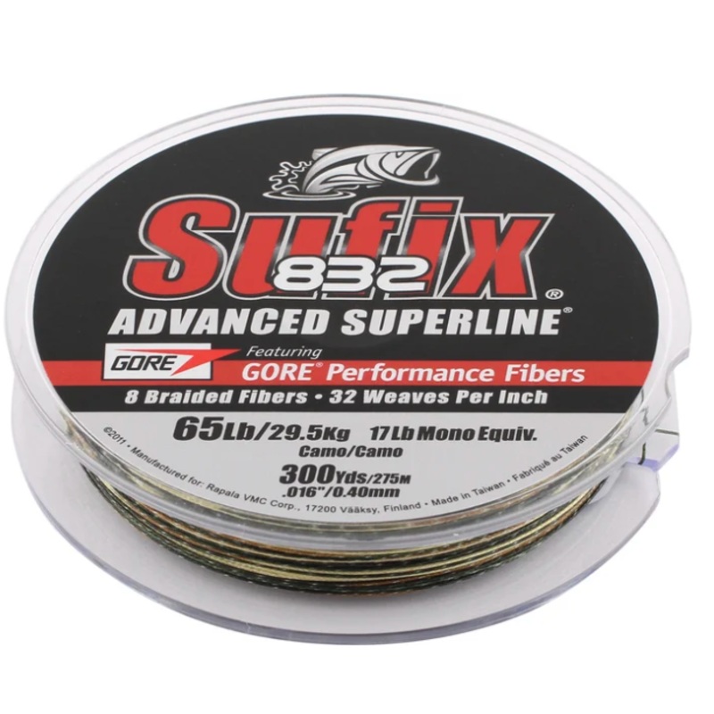 SUFIX 832 ADVANCED SUPERLINE BRAID CAMO 30LB 150YDS