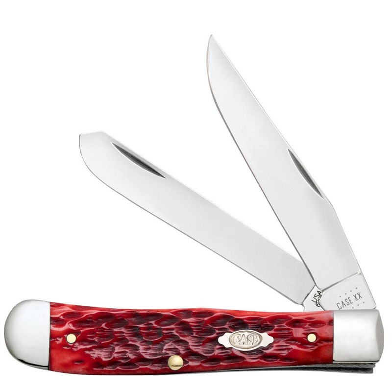 CASE TRAPPER 2 BLADE 4 1/8" DARK RED BONE