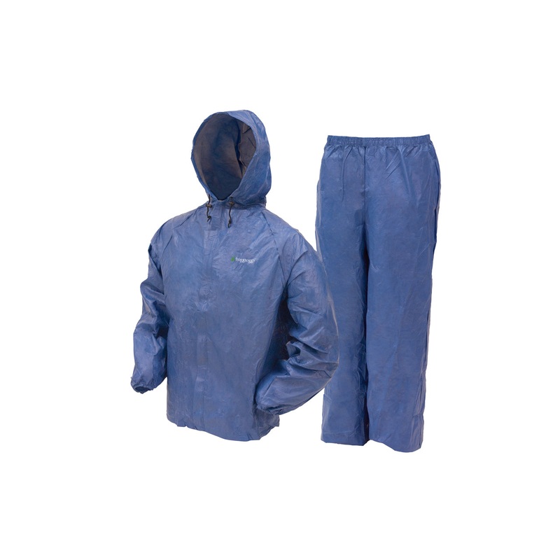 FROGG TOGGS ULTRA LITE RAIN SUIT BLUE SIZE LARGE