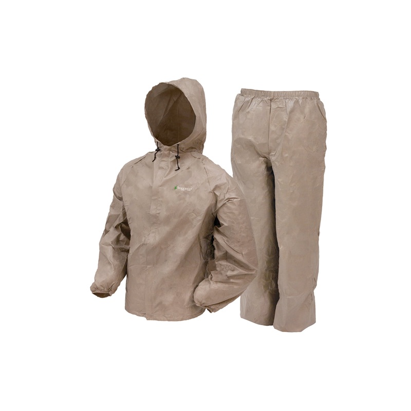 FROGG TOGGS ULTRA LITE RAIN SUIT KHAKI SIZE SMALL