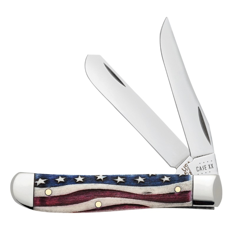 CASE TRAPPER MINI 2 BLADE 3.5" STAR SPANGLED BANNER