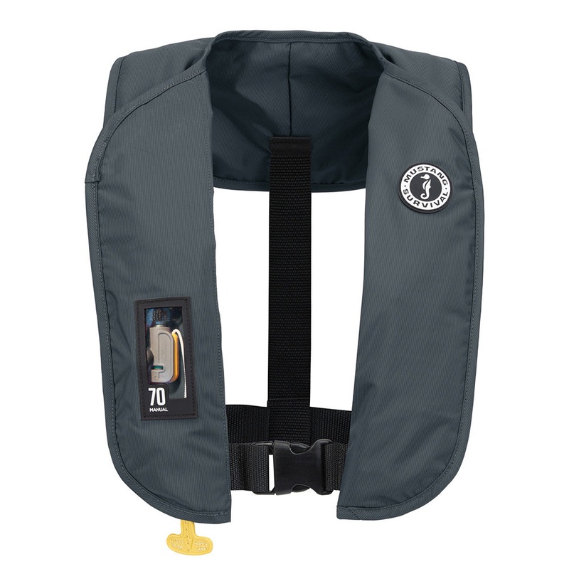 MUSTANG MIT 70 MANUAL INFLATABLE PFD - ADMIRAL GRAY