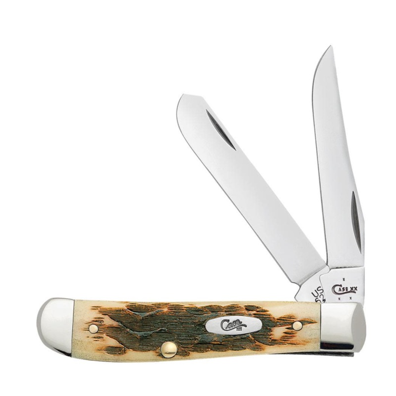 CASE TRAPPER MINI 2 BLADE 3.5" AMBER BONE