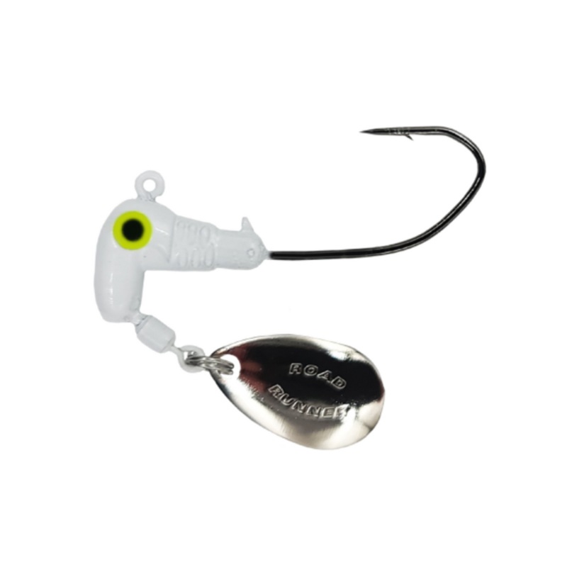 ROAD RUNNER SICKLE HOOK HEADS 6PK 2/0 HK WHITE 1/8 OZ