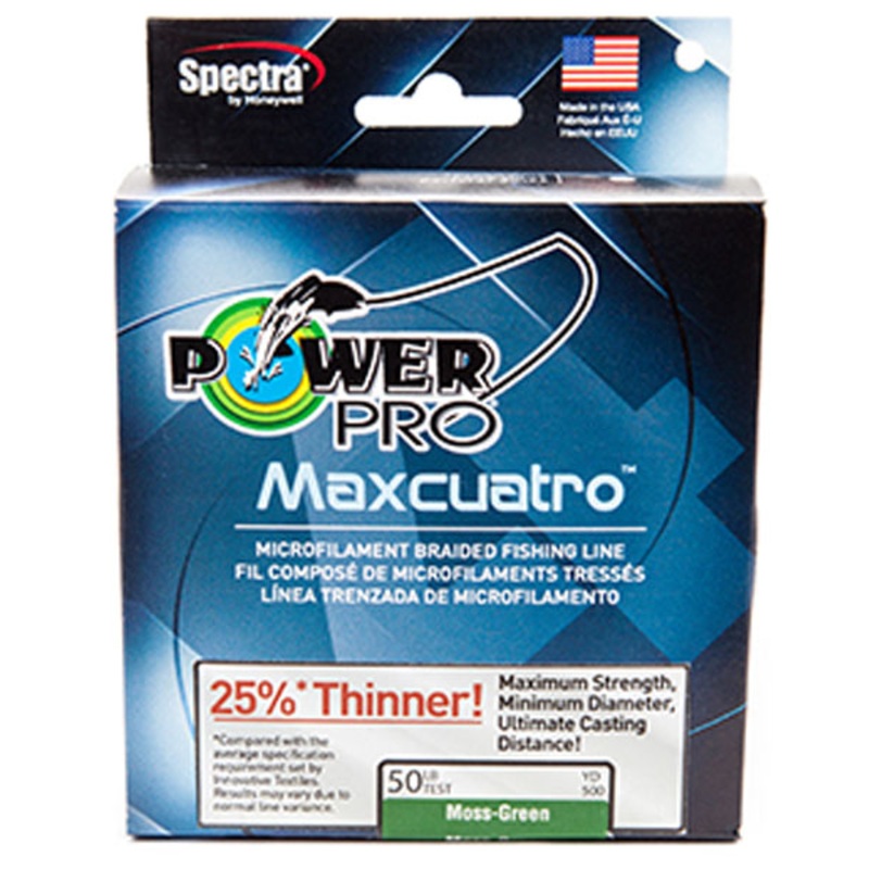 POWERPRO MAXCUATRO MOSS GREEN 50# 1500YDS