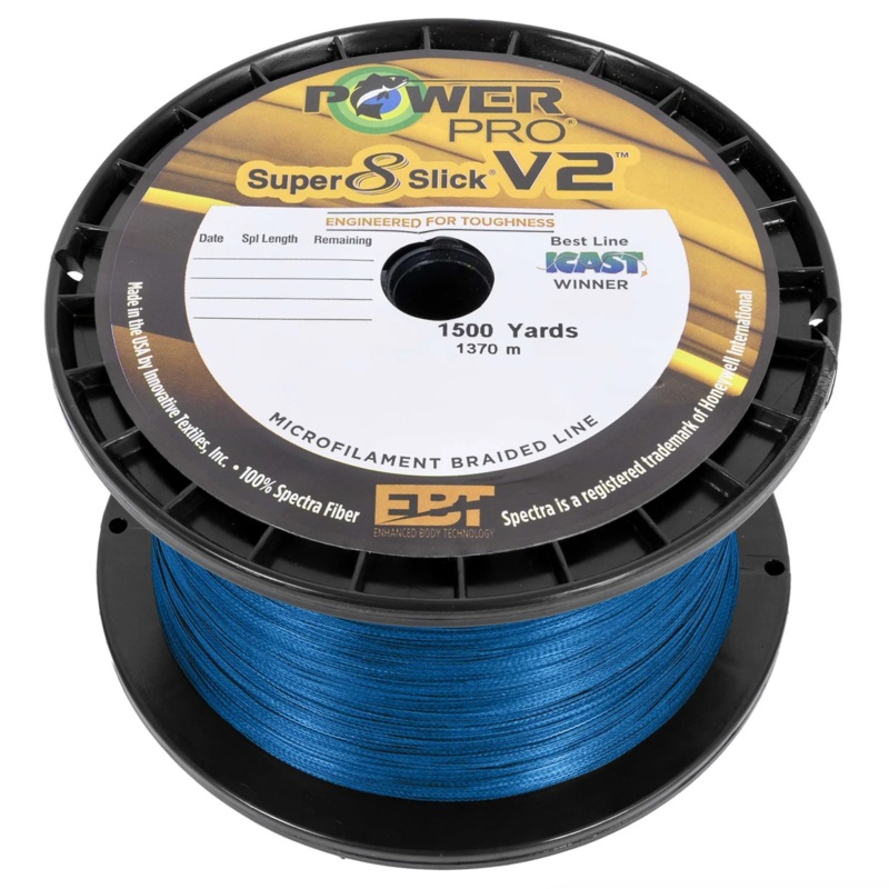 POWERPRO SUPER 8 SLICK V2 BLUE 10# 3000YDS BULK