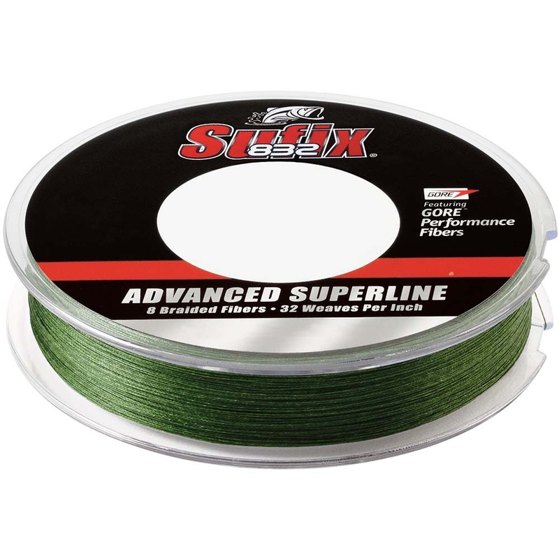 SUFIX 832 ADVANCED SUPERLINE BRAID LOW VIS GREEN 6LB 150YDS