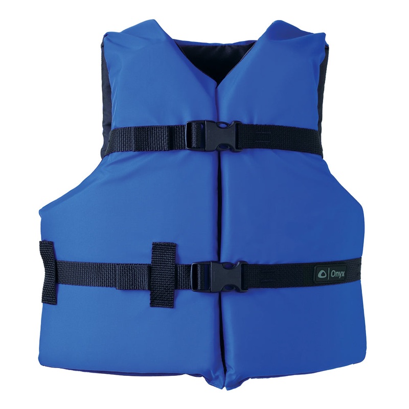 ONYX NYLON GENERAL PURPOSE LIFE JACKET - YOUTH 50-90LBS - BLUE