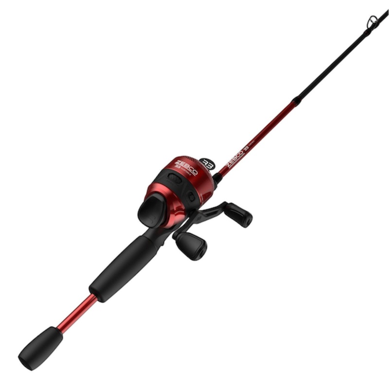 ZEBCO 33 CUSTOM-Z RED SPINCAST COMBO 2PC M 6'