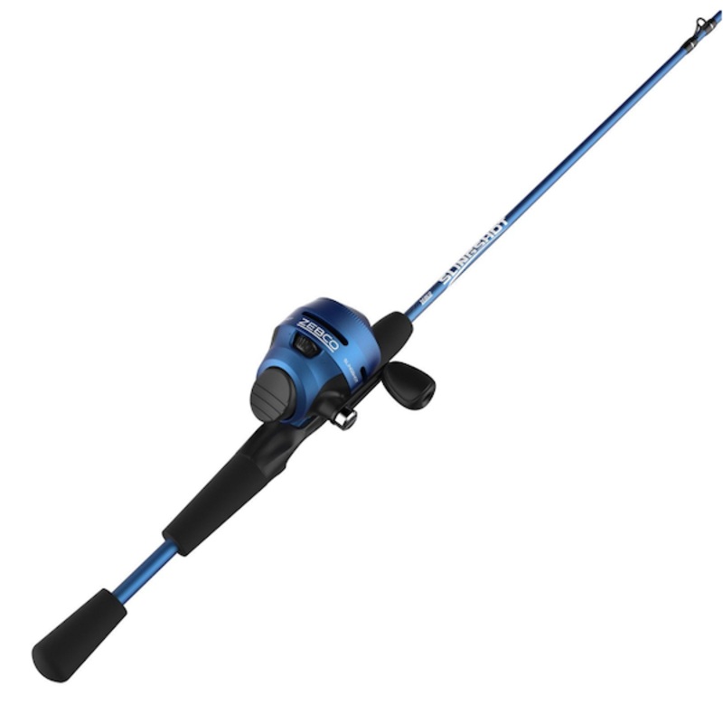 ZEBCO SLINGSHOT SPINCAST COMBO BLUE 2PC 5'6"