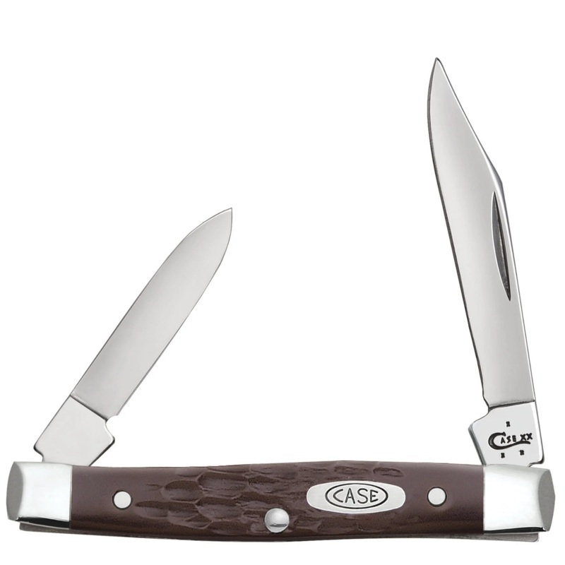 CASE PEN SMALL 2 BLADE 2 5/8" BROWN SYNTHETIC