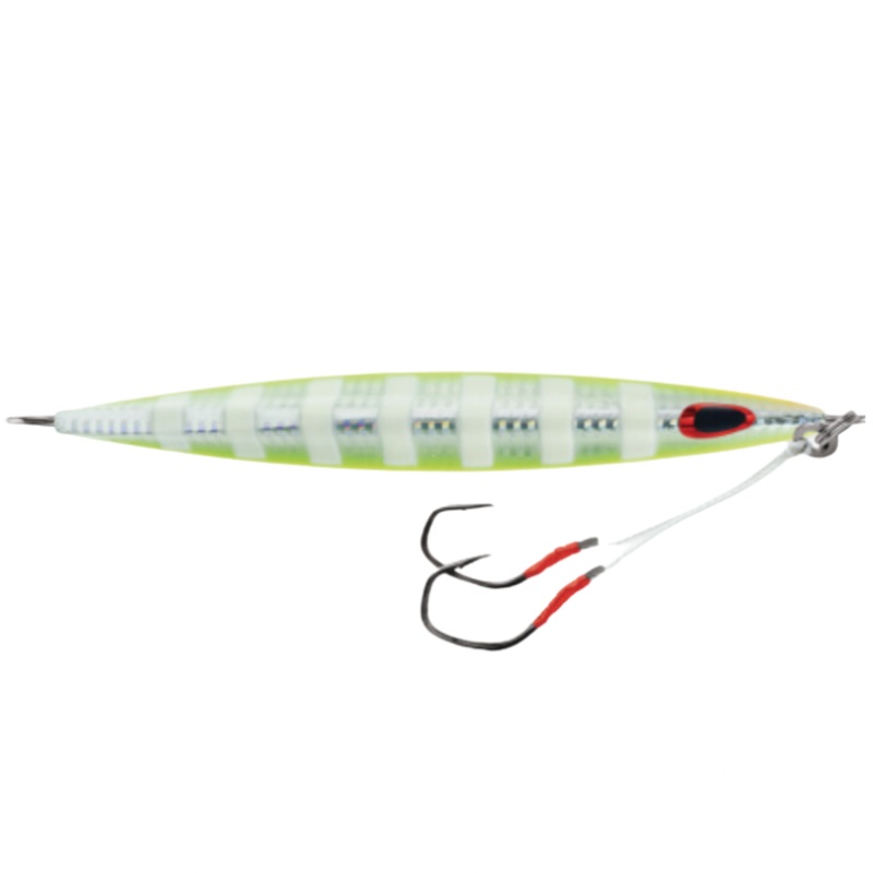 WILLIAMSON KENSAKI 280 JIG 7.25" 9-7/8OZ UV CHARTREUSE GLOW ZEBRA
