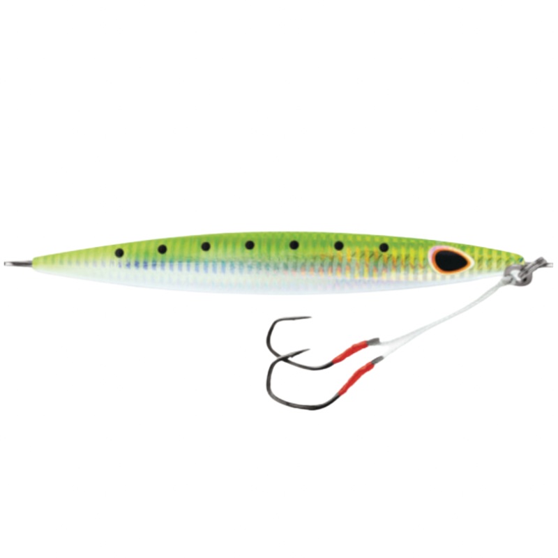 WILLIAMSON KENSAKI 280 JIG -7.25" 9-7/8OZ UV GREEN SARDINE ZEBRA