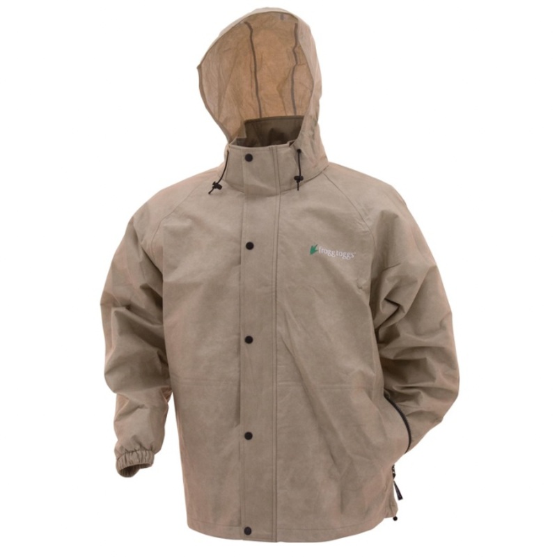FROGG TOGGS MEN'S PRO ACTION HOODED WATERPROOF JACKET SMALL