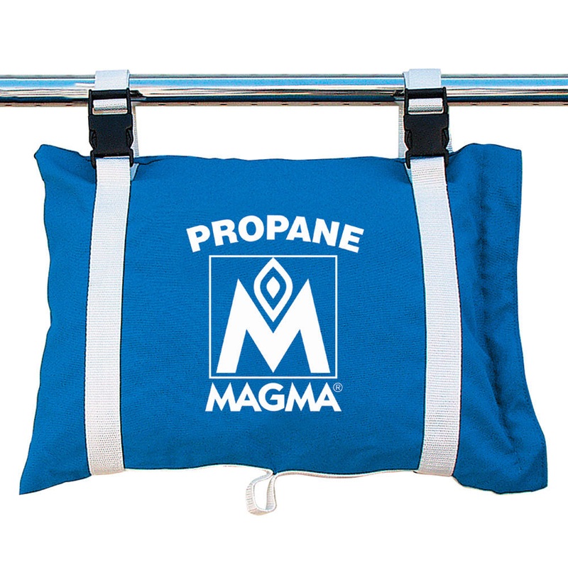 MAGMA PROPANE /BUTANE CANISTER STORAGE LOCKER/TOTE BAG - PACIFIC BLUE