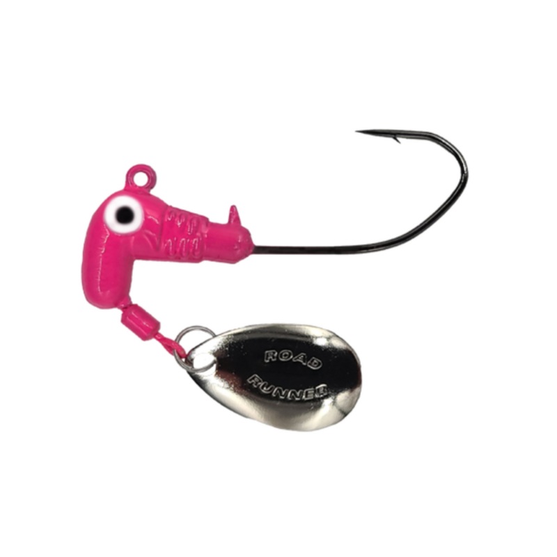 ROAD RUNNER SICKLE HOOK HEADS 6PK 1/0 HK PINK 1/16 OZ