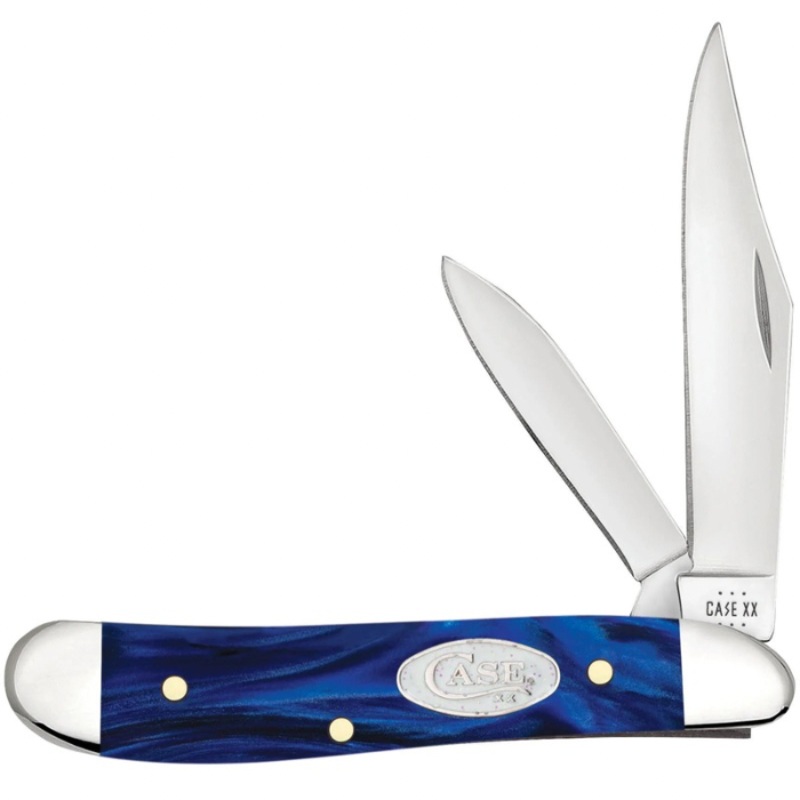 CASE PEANUT 2 BLADE 2 7/8" BLUE PEARL KIRINITE