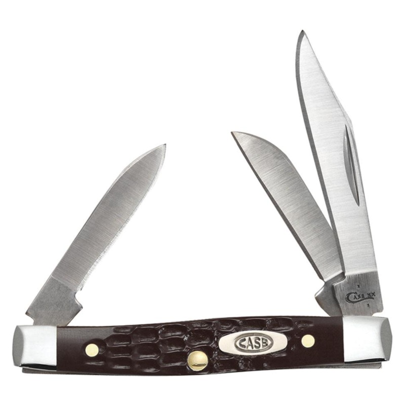 CASE STOCKMAN SMALL 3 BLADE 2 5/8" BROWN