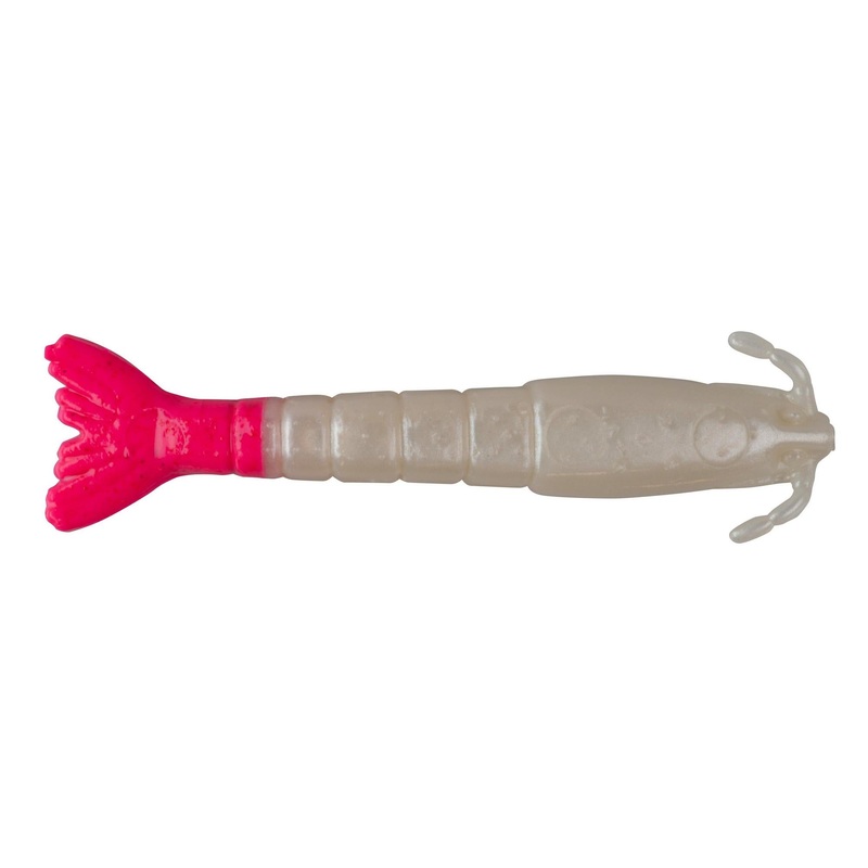 BERKLEY GULP! SALTWATER 3" SHRIMP PEARL WHITE/PINK (6 PACK)