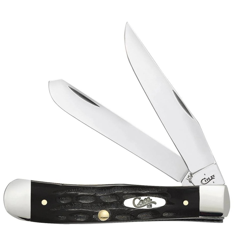 CASE TRAPPER 2 BLADE 4 1/8" JIGGED BUFFALO HORN