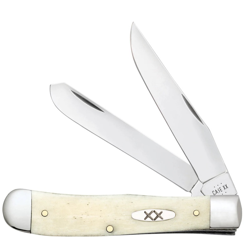 CASE TRAPPER 2 BLADE 4 1/8" SMOOTH NATURAL BONE