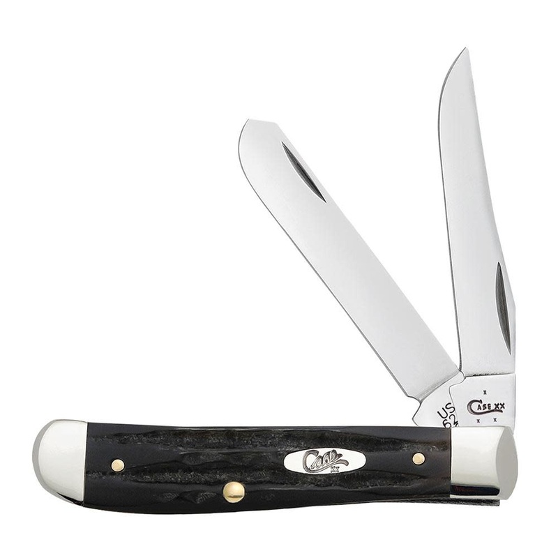 CASE TRAPPER MINI 2 BLADE 3.5" JIGGED BUFFALO HORN