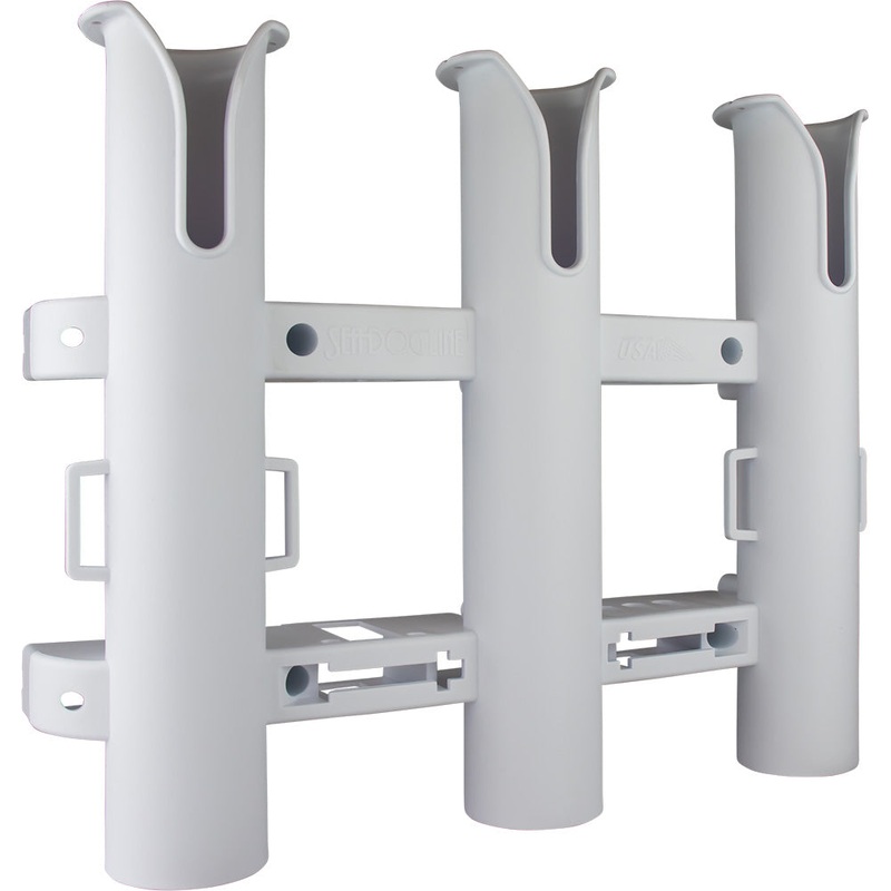 SEA-DOG TRIPLE THREAT THREE POLE ROD HOLDER - WHITE