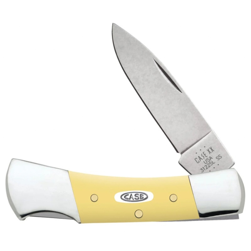 CASE LOCKBACK 1 BLADE 3" YELLOW SYN SS