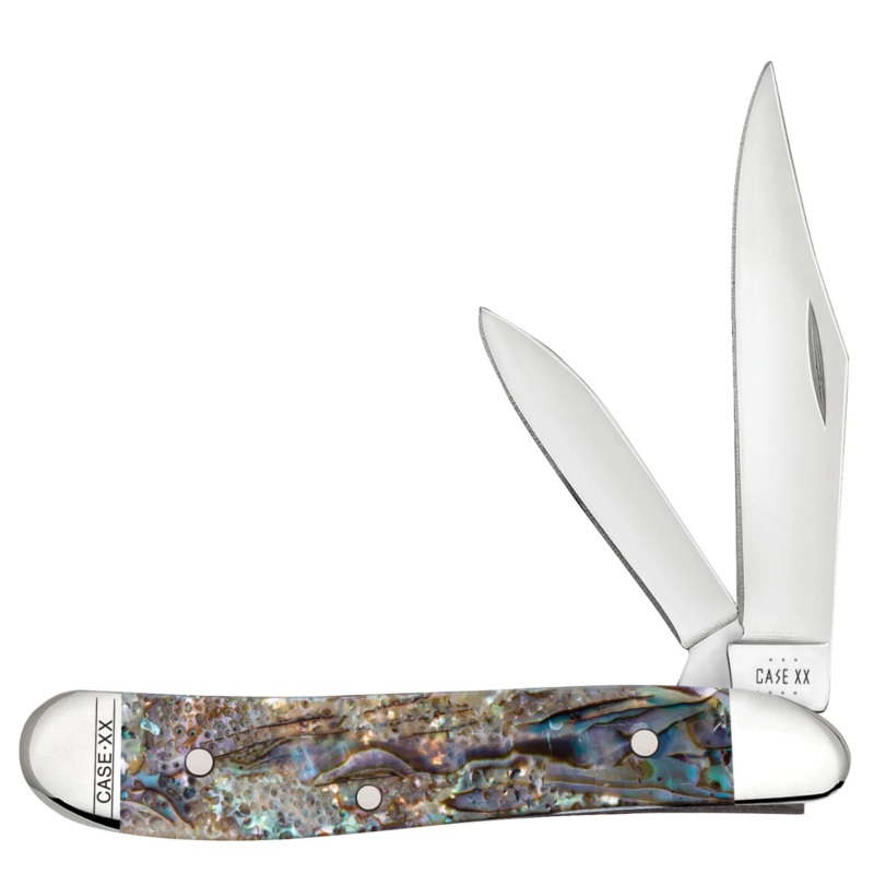 CASE PEANUT 2 BLADE 2 7/8" ABALONE