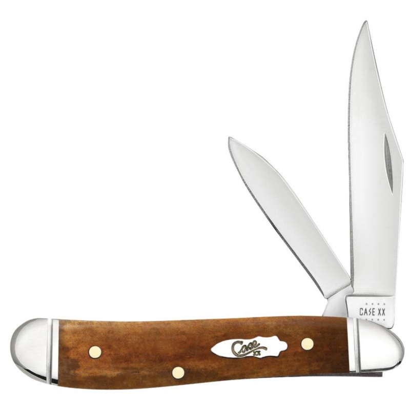 CASE PEANUT 2 BLADE 2 7/8" SMOOTH ANTIQUE BONE