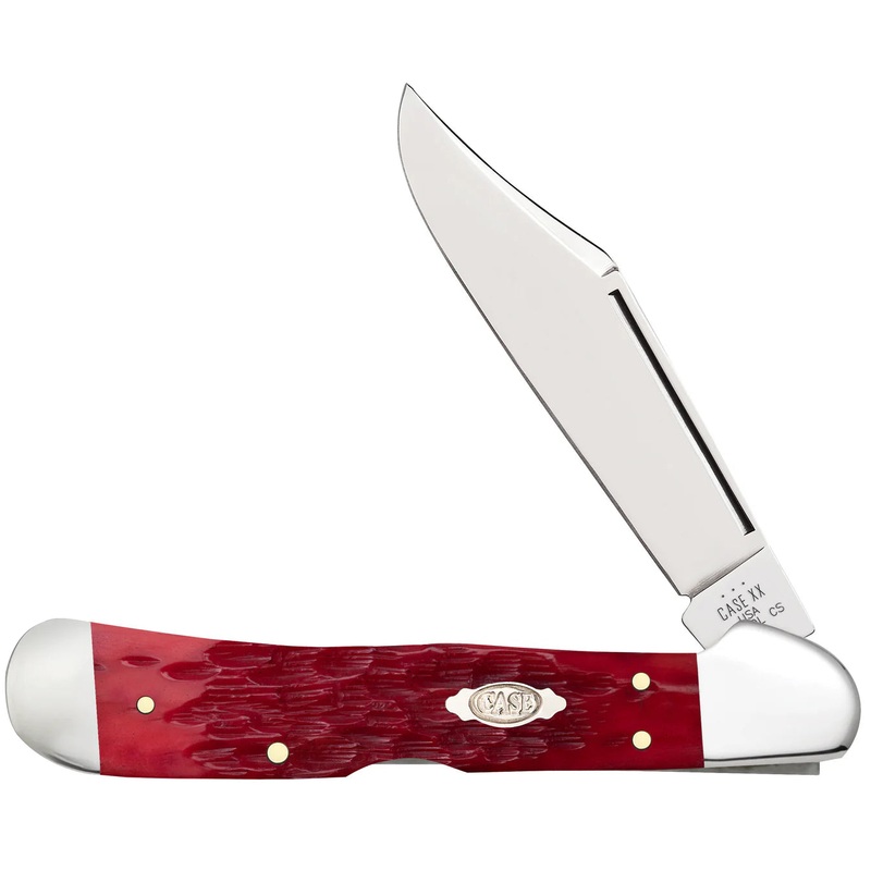 CASE COPPERLOCK 1 BLADE 4 1/4" DARK RED BONE CS