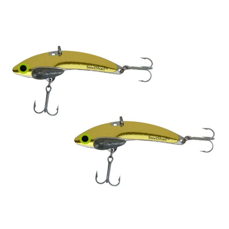 STEEL SHAD MINI GOLD 1.75" 1/4OZ 2 PACK
