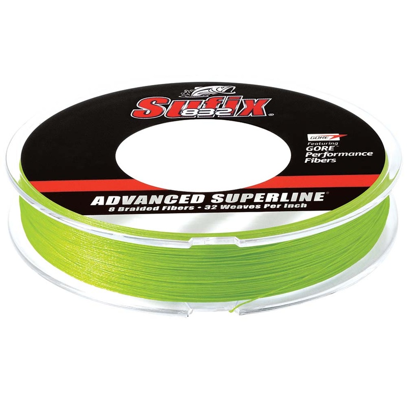 SUFIX 832 ADVANCED SUPERLINE BRAID NEON LIME 30LB 150YDS