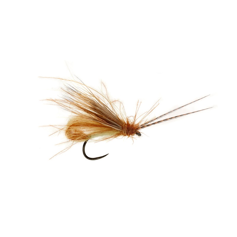 MCPHAIL BUBBLE WING CADDIS CINNAMON BARBLESS