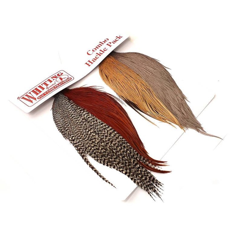 Whiting Introductory Hackle Pack - 4 Assorted 1/2 Dry Fly Capes