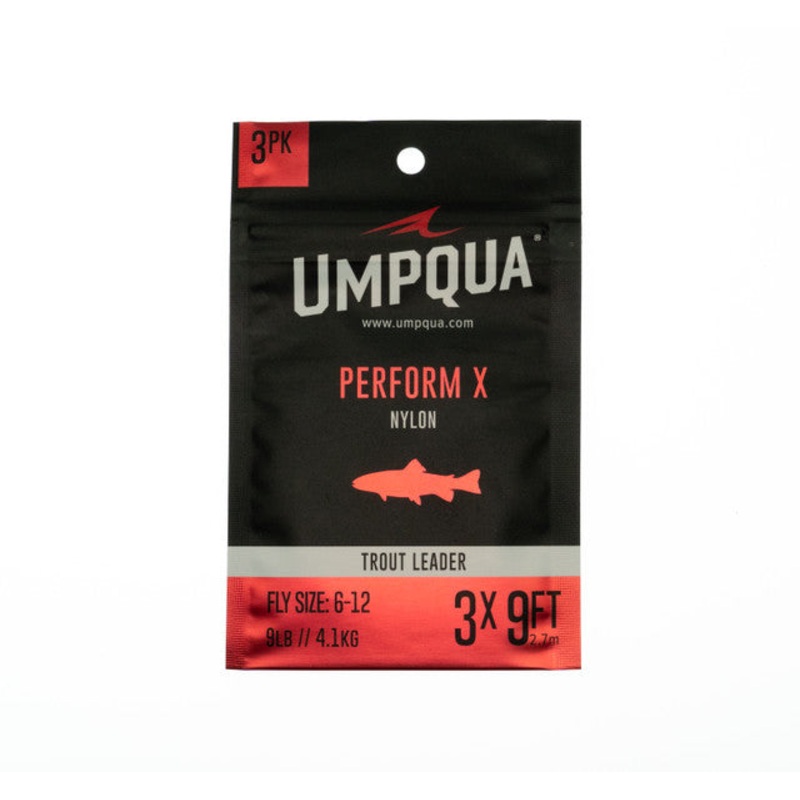 UMPQUA PERFORM X TROUT LEADER 10FT - 3 PACK
